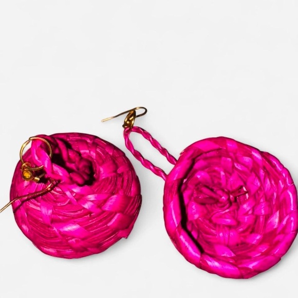 other Jewelry - Pink Woven Earrings